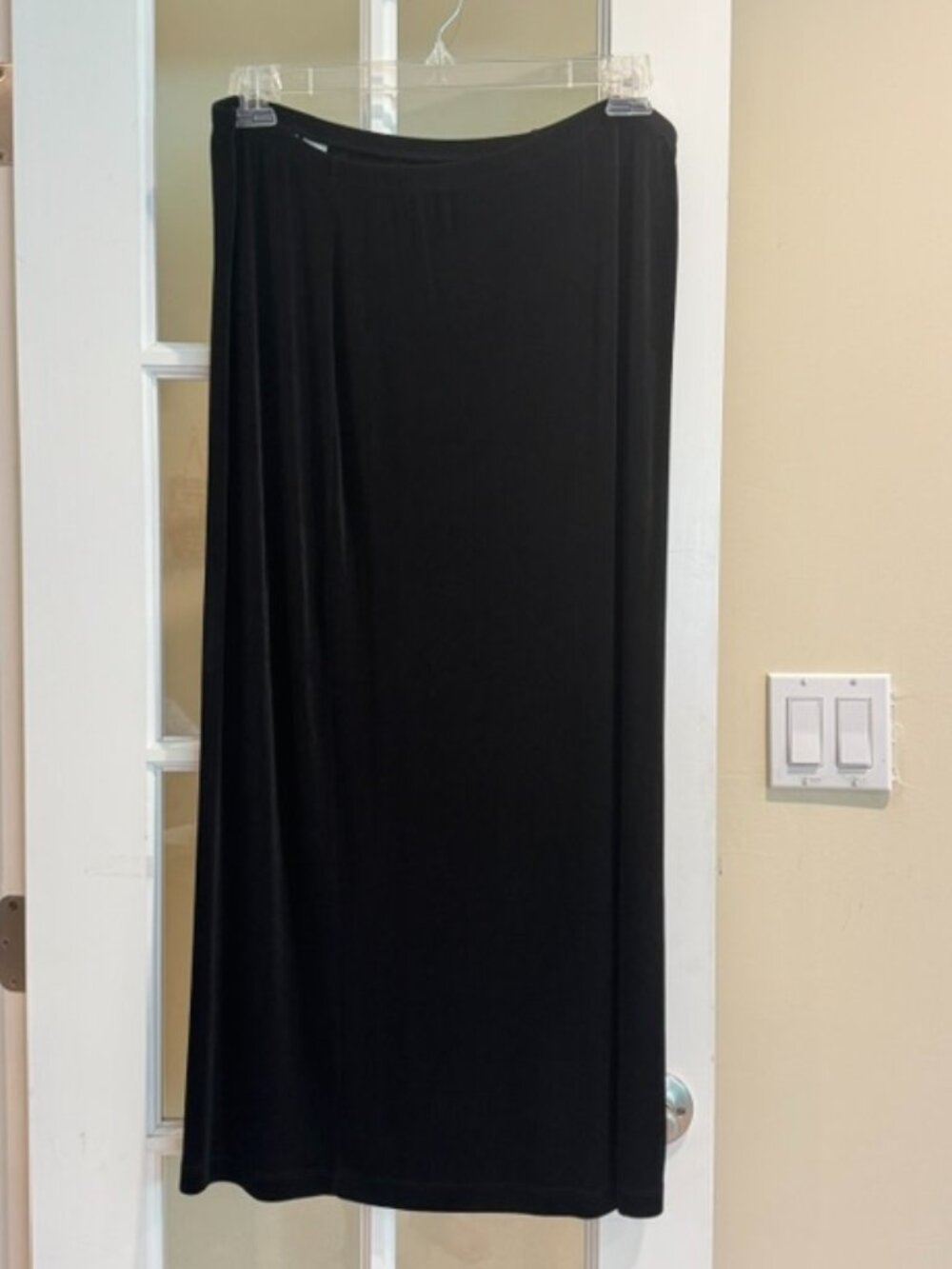 Chico's Travelers Classic Long Black Pencil Skirt Size 3